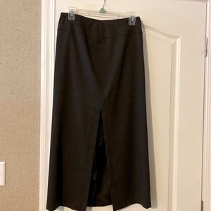 Long Wool Pencil Skirt